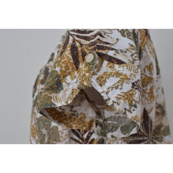Vintage 90s Faded Button Down Jungle Shirt size‎ L - Picture 9 of 10